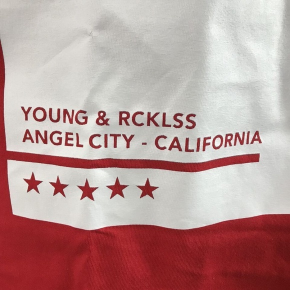 YR Large Shirt Red Tee California Young & Rcklss - Picture 6 of 6